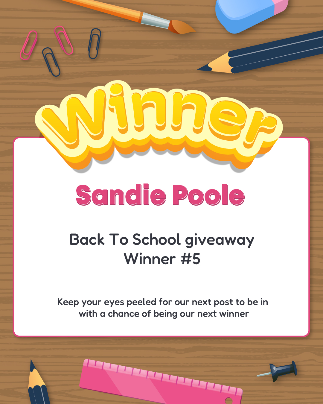 back to school top tips winner