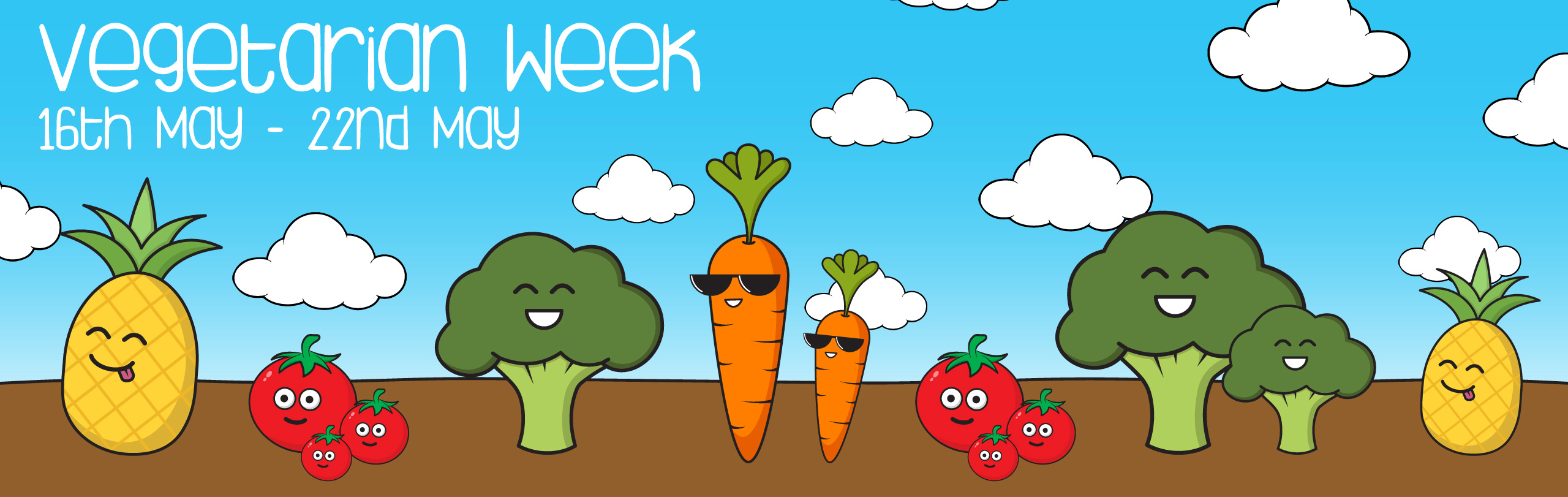 vegetarian week pineapple tomato broccoli carrots