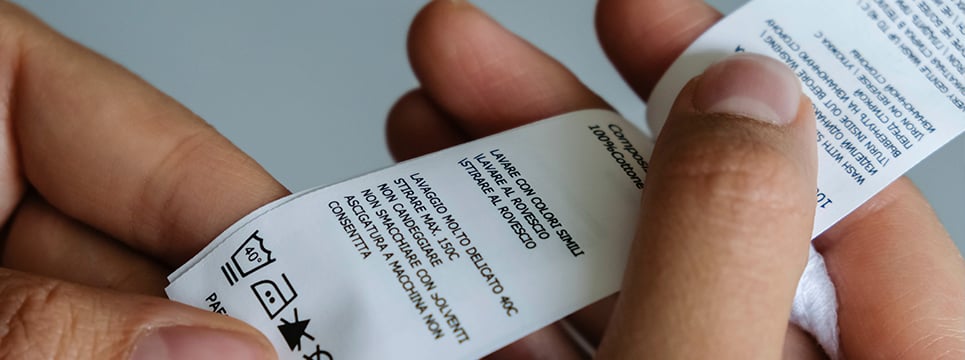 washing instructions label