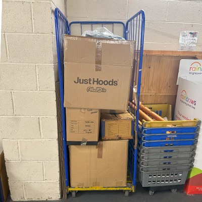 Donations ready for collection