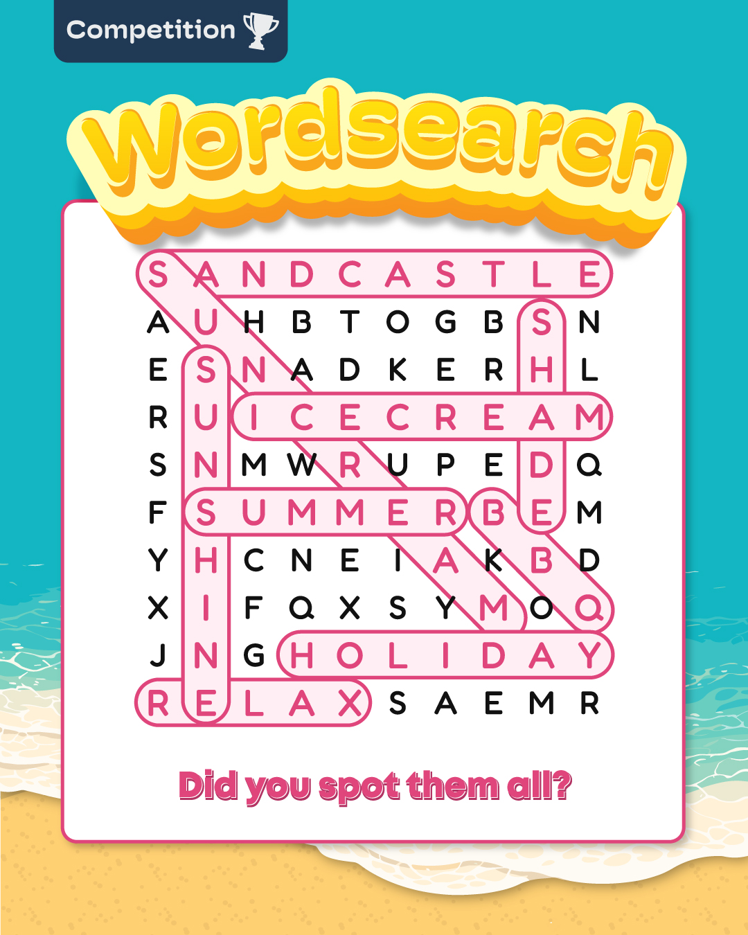 summer wordsearch answers