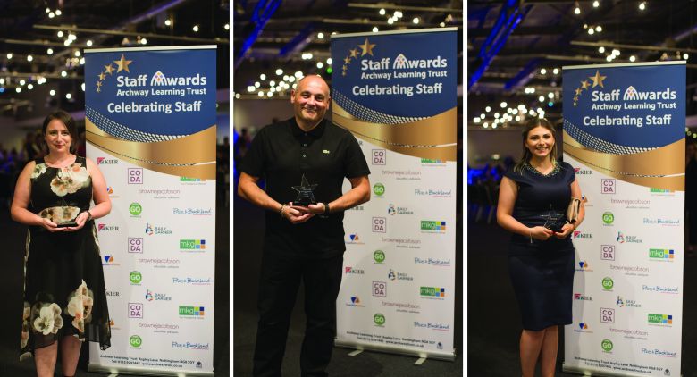 archway staff award winners trophies