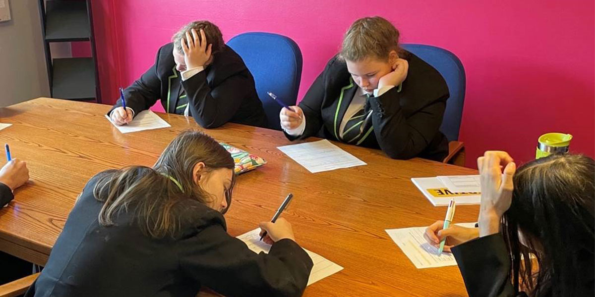 students designing 