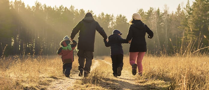 family walk adventure