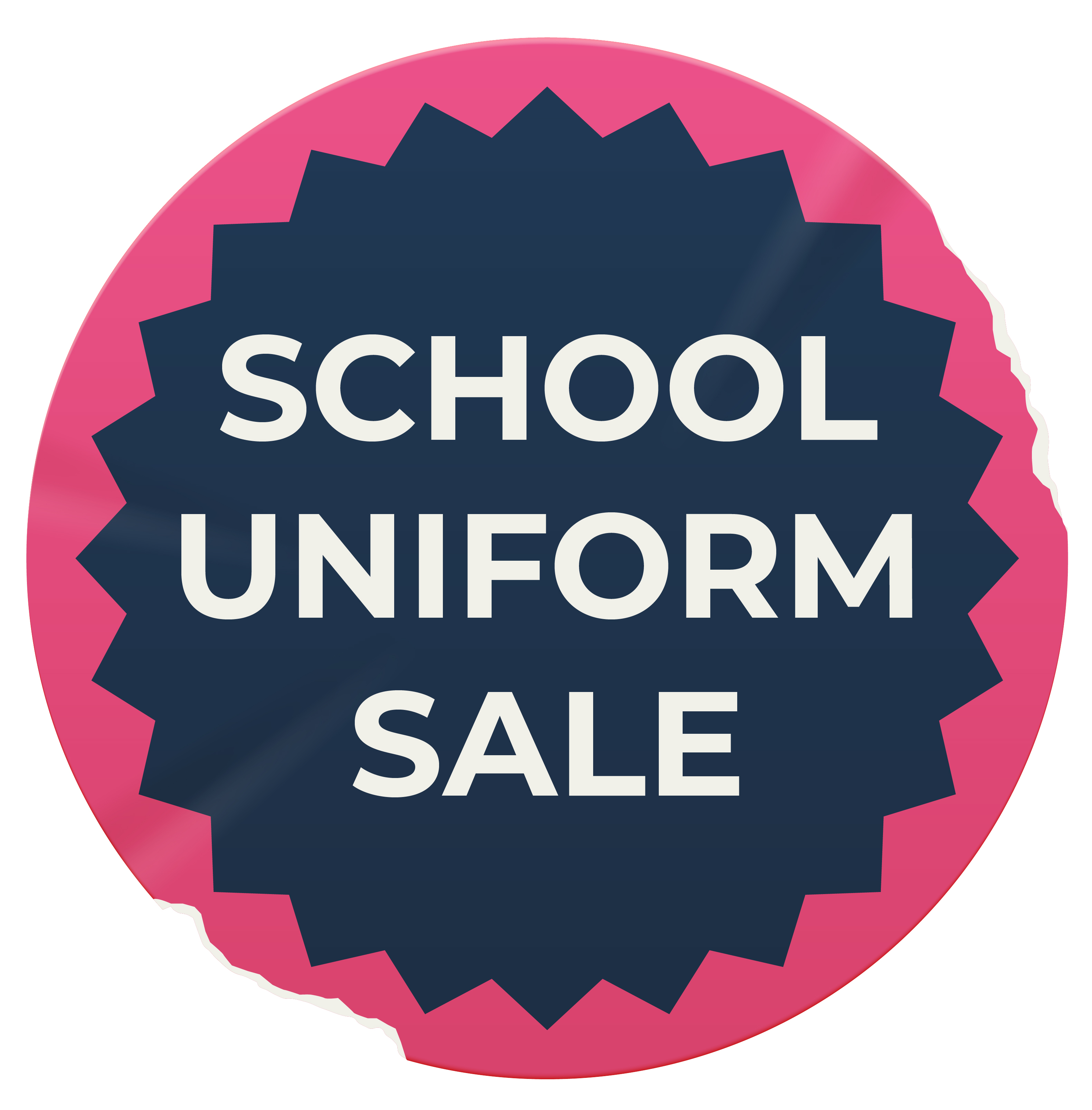 school uniform sale sticker