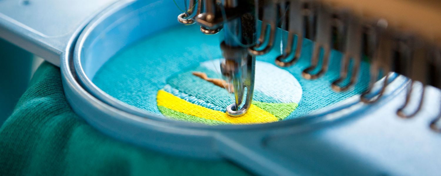 embroidery machine upclose