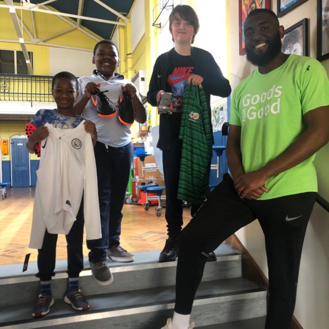 Children receiving Goods for Good donations