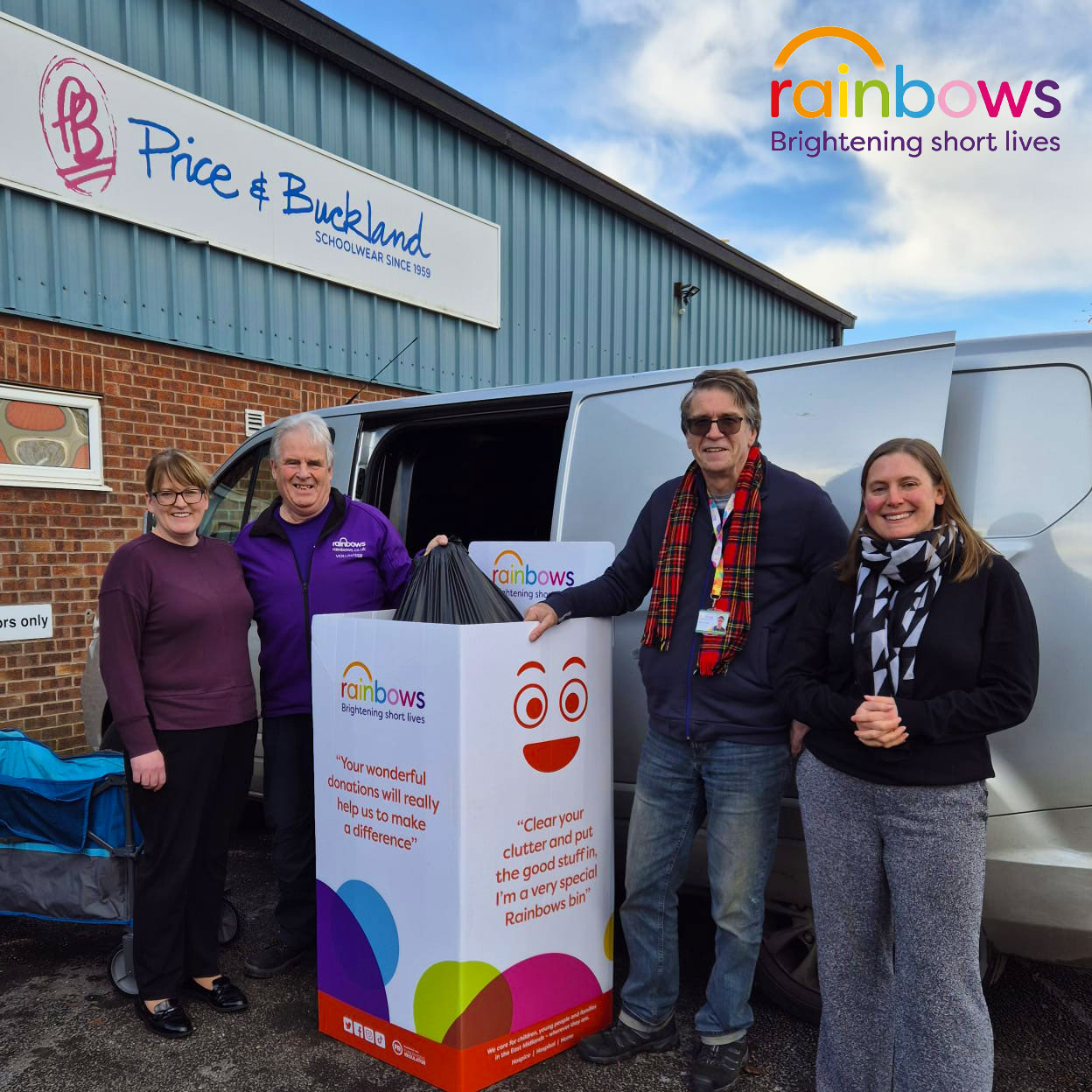 Rainbows collecting donations