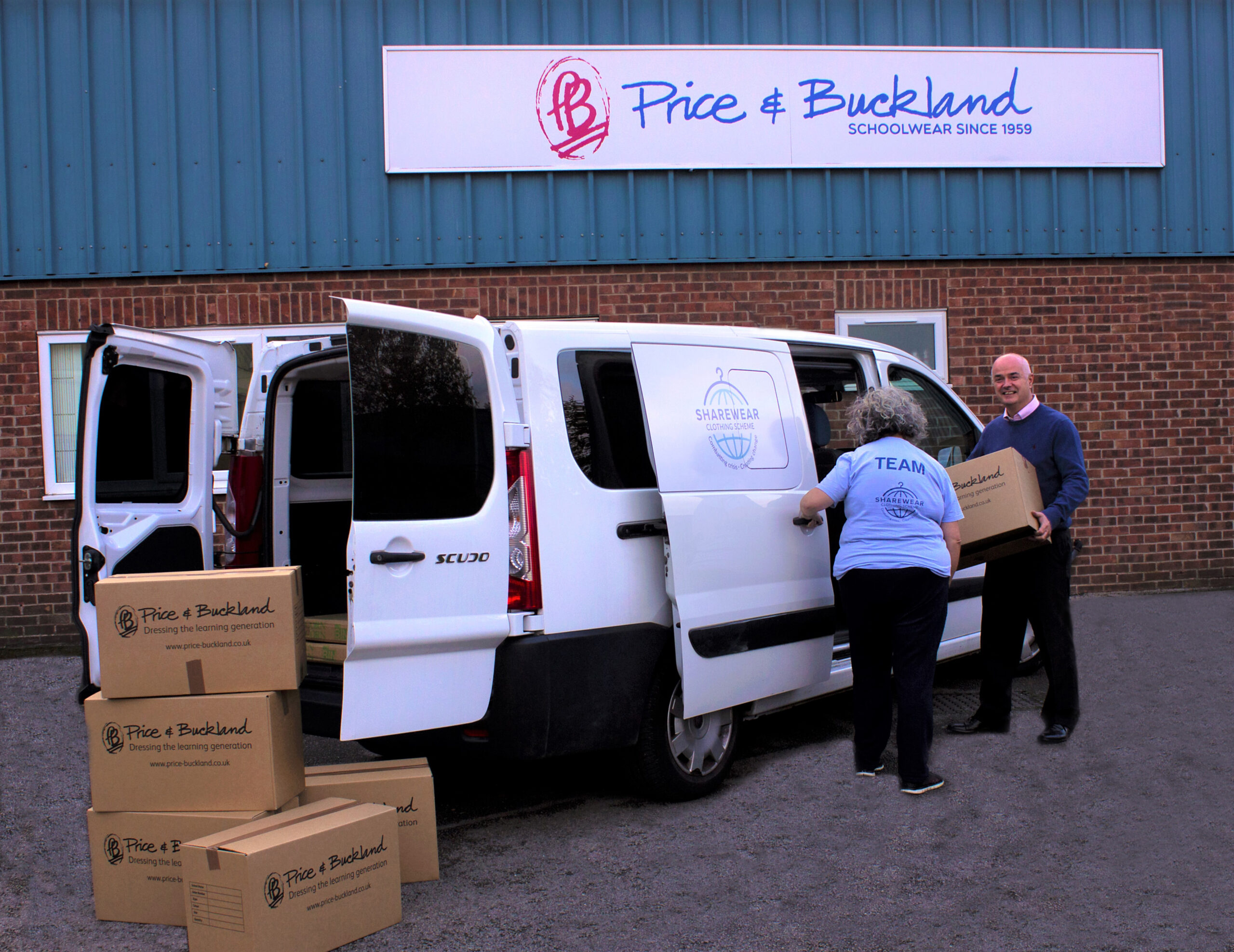 sharewear van loading at price and buckland