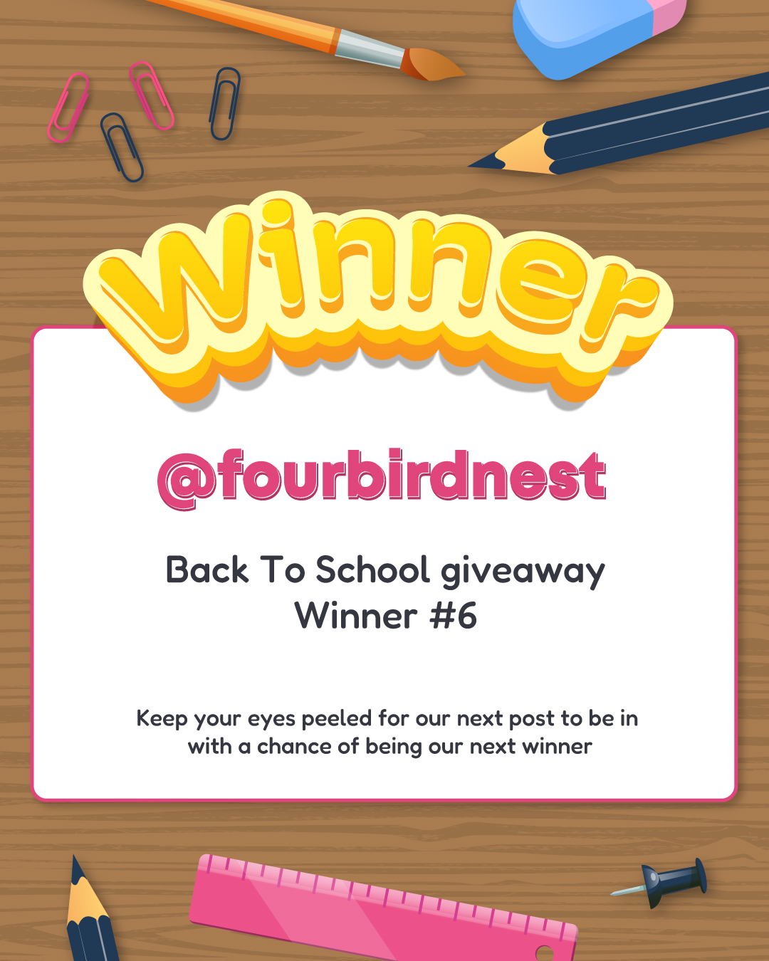 back to school quiz winner