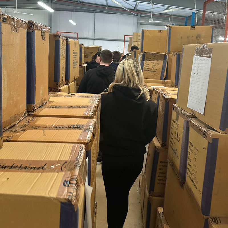 boxes in the warehouse