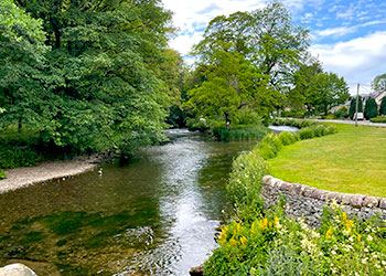 River with road to the right