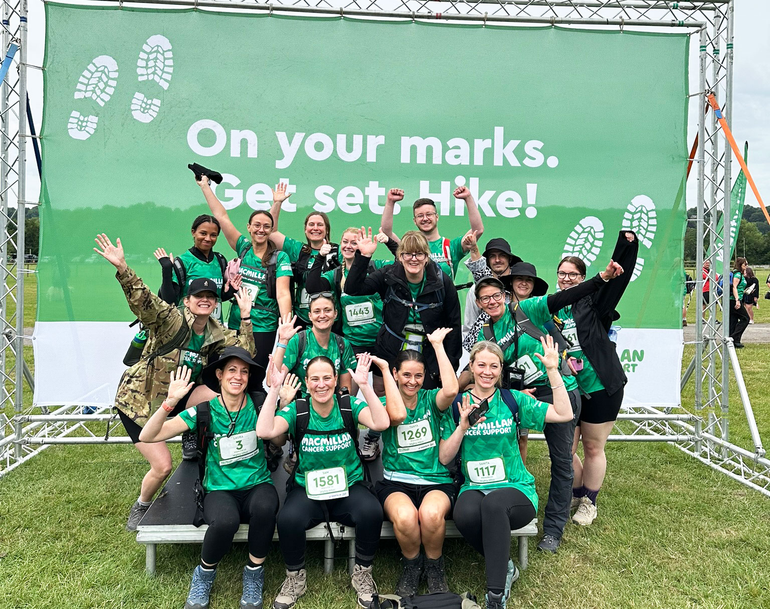 Mighty hike team on the starting stand