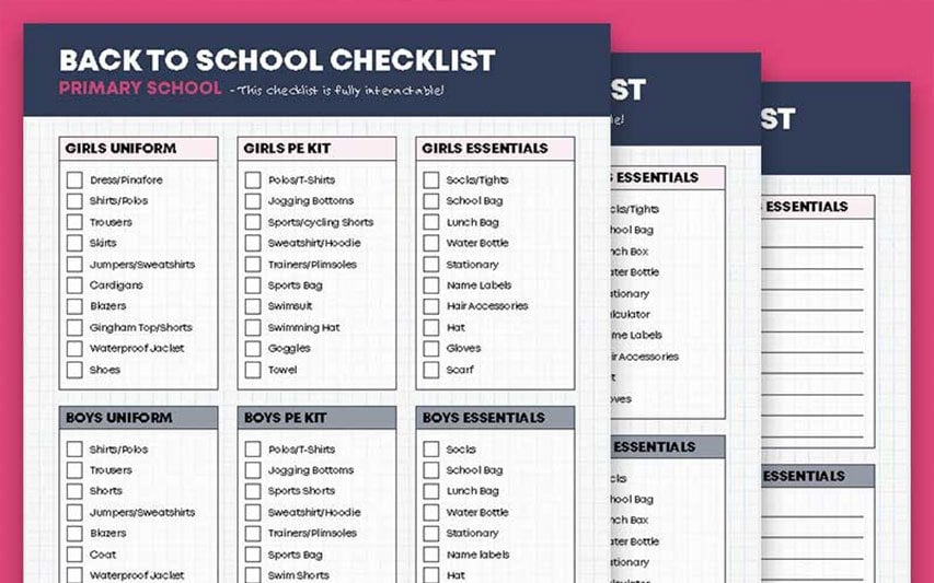 The Ultimate Back to School Checklist