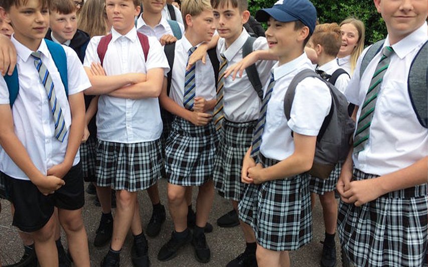 News: Boys Swap Trousers For Skirts In Scorching Heat