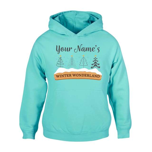 Personalised Winter Wonderland Christmas Hoodie - Child