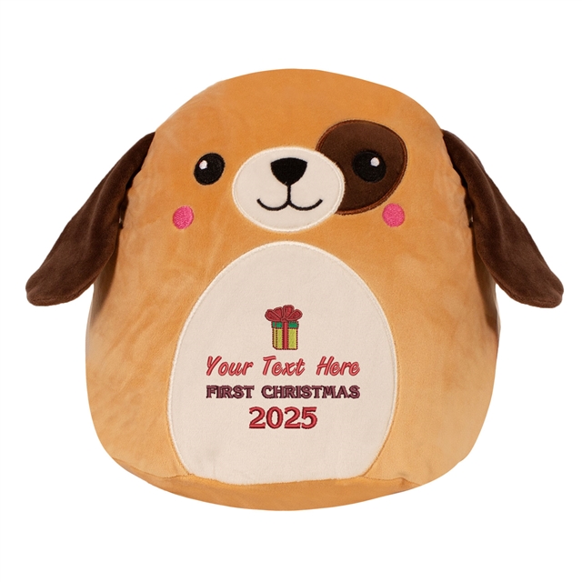 Personalisable First Christmas Dog Soft Toy