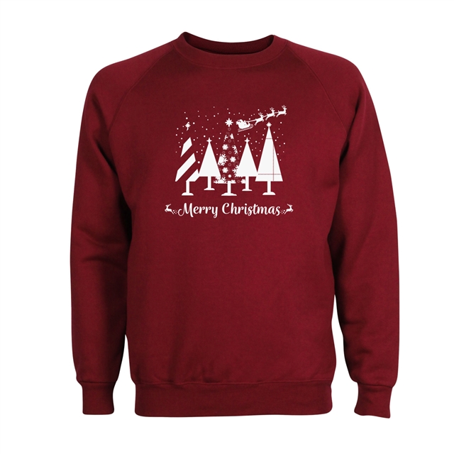 Merry Christmas Trees Sweatshirt - Adult