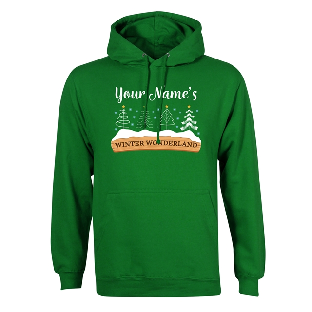 Personalised Winter Wonderland Christmas Hoodie - Adult