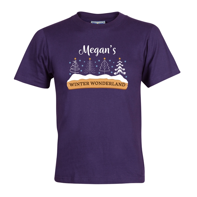 Personalised Winter Wonderland Christmas T-Shirt - Child
