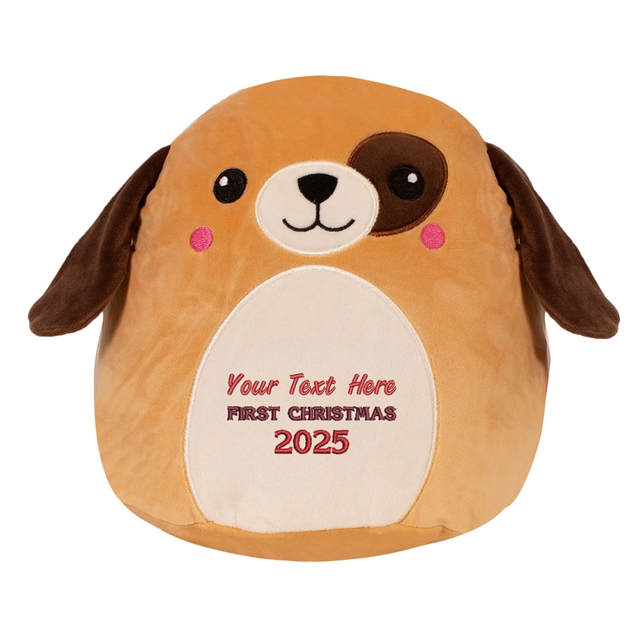 Personalisable First Christmas Dog Soft Toy