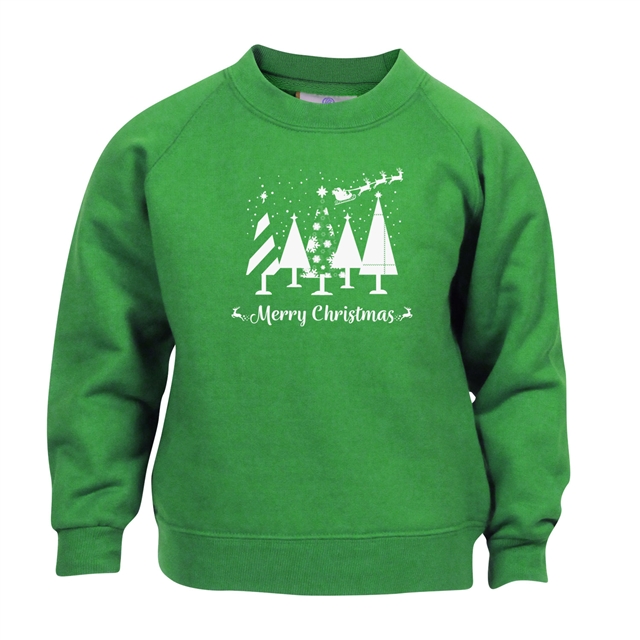 Merry Christmas Trees Sweatshirt - Child