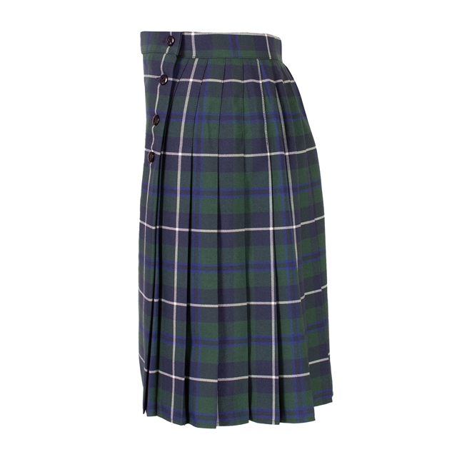 The Folkestone School for Girls Kilt Style Tartan Skirt