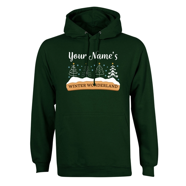 Personalised Winter Wonderland Christmas Hoodie - Adult