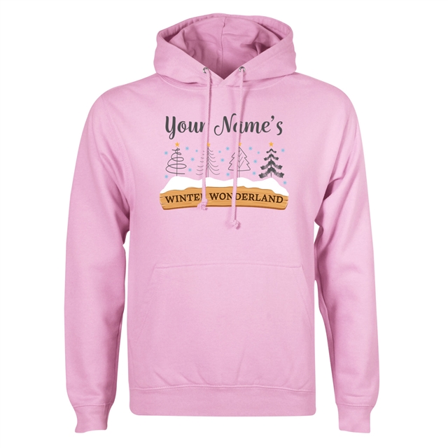 Personalised Winter Wonderland Christmas Hoodie - Adult