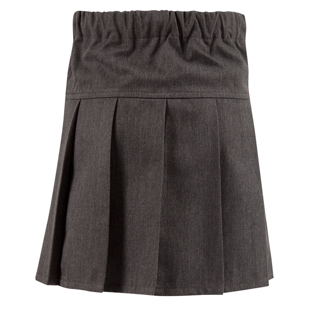 Grey Junior Pleated School Skirt