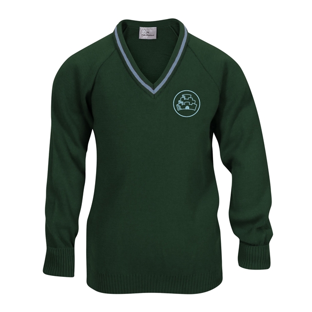 Launceston Primary School V-Neck Jumper with Stripe