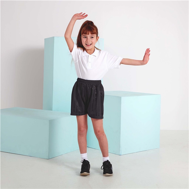 Black Shadow Stripe PE Shorts