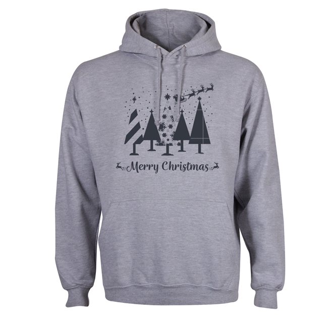 Merry Christmas Trees Hoodie - Adult
