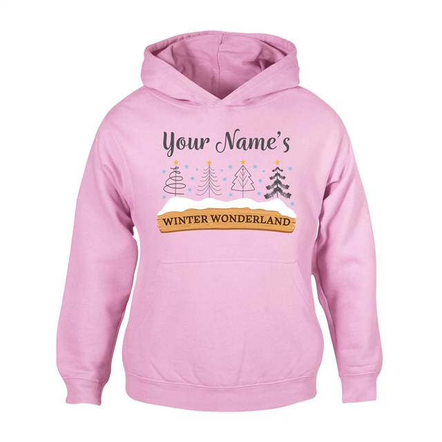 Personalised Winter Wonderland Christmas Hoodie - Child