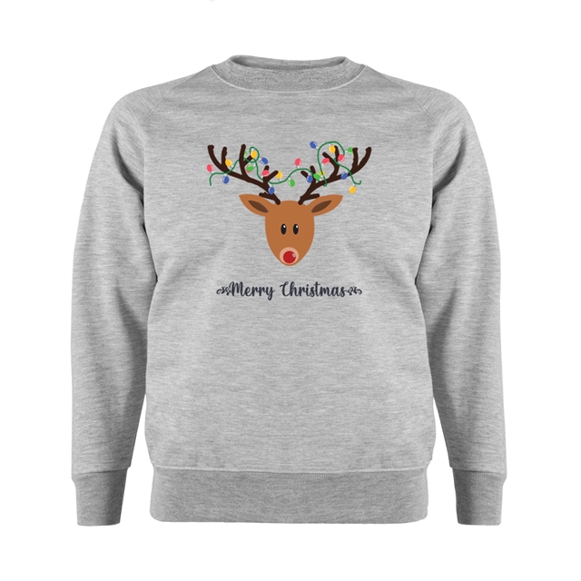Reindeer Fairy Lights Christmas Sweatshirt - Child