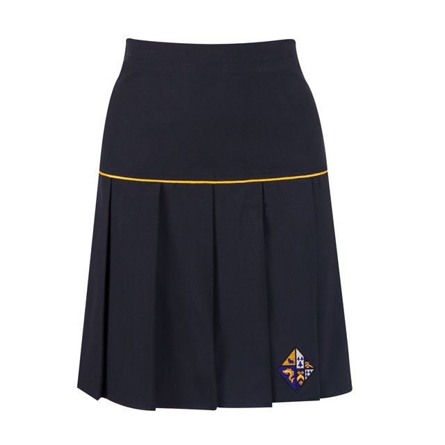 Joyce Frankland Academy Pleated Skirt with Piping