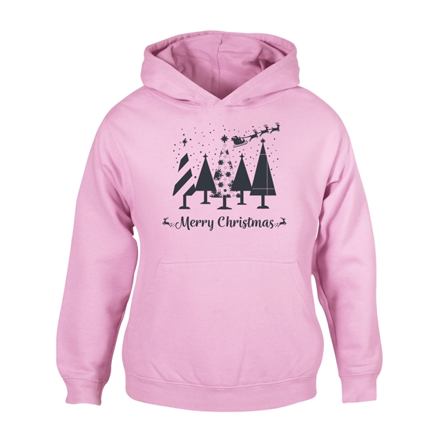 Merry Christmas Trees Hoodie - Child