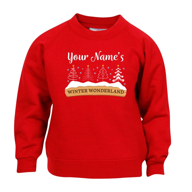 Personalised Winter Wonderland Christmas Sweatshirt - Child