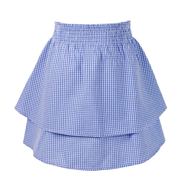 Gingham Tiered School Skirt