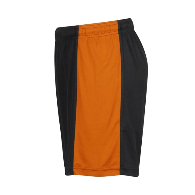Black Orange Unisex Sports Shorts