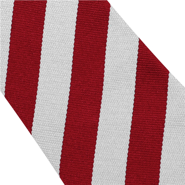 Red White Broad Stripe Tie
