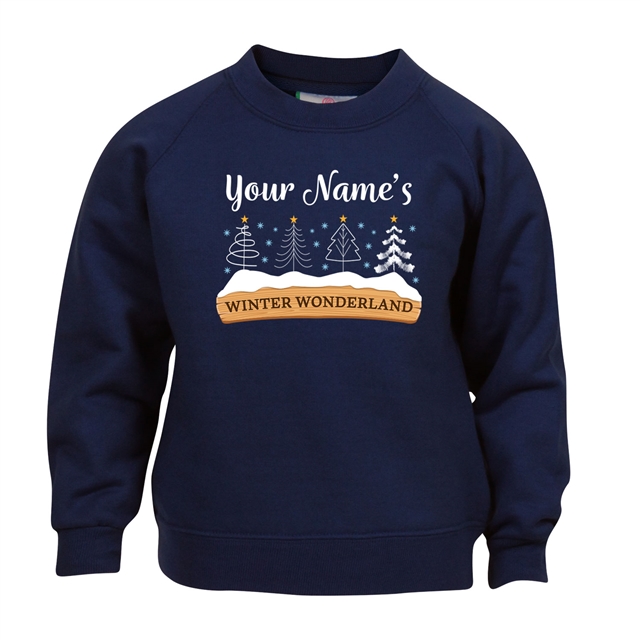 Personalised Winter Wonderland Christmas Sweatshirt - Child