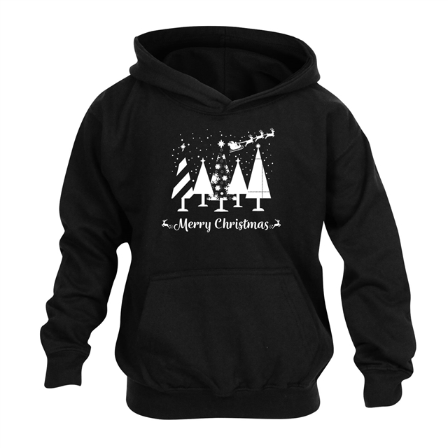 Merry Christmas Trees Hoodie - Child