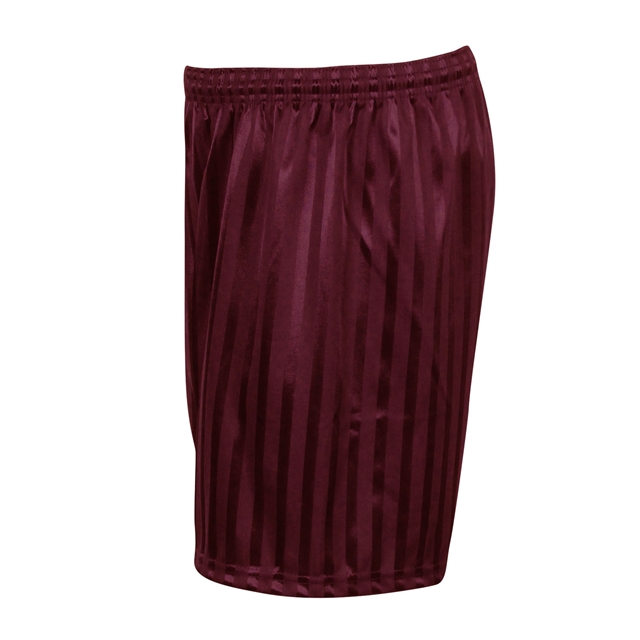 Maroon Shadow Stripe PE Shorts