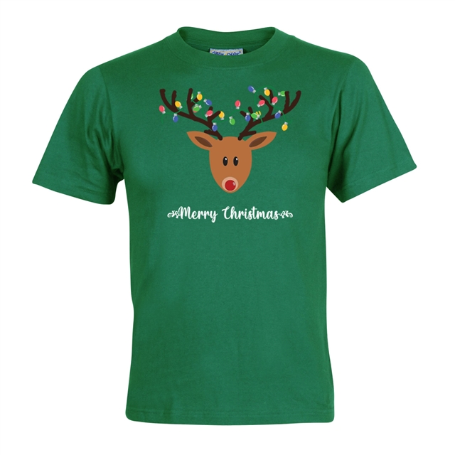 Reindeer Fairy Lights Christmas T-Shirt - Adult