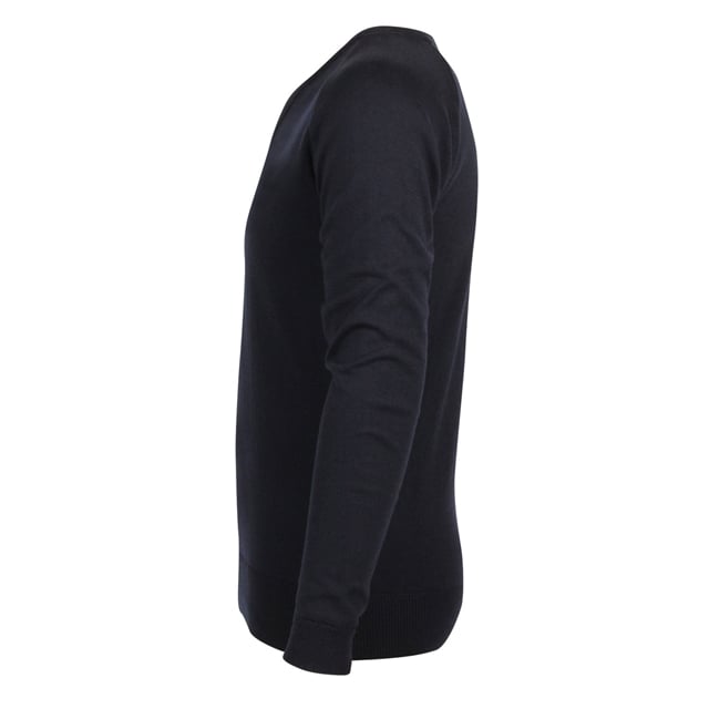 Dark Navy Fine Knit Cotton Blend School Jumper
