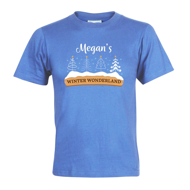 Personalised Winter Wonderland Christmas T-Shirt - Adult
