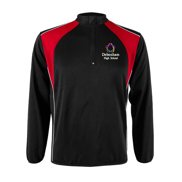 Debenham High School 1/4 Zip Tracksuit Top with Surname