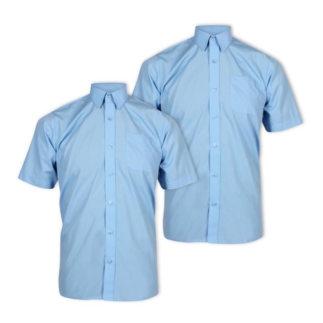 Short Sleeve School Shirt - Twin Pack