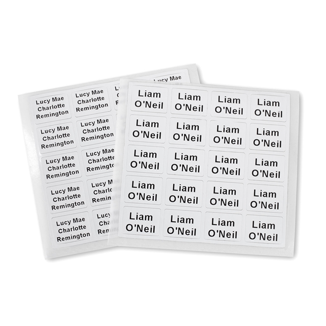 Stick On Name Labels - 20 Per Pack
